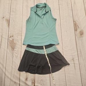 Matching tank top and skort